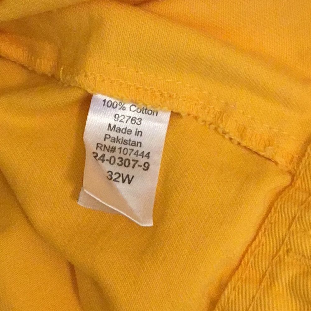100% cotton utility jacket in brilliant yellow in size 32 w by JESSICA LONDON - Picture 11 of 12